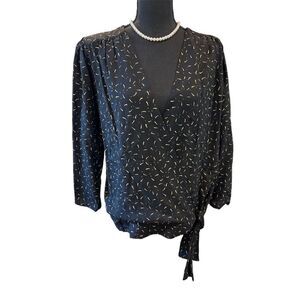 Long Sleeve V-Neck Blouse by Ms. Paquette